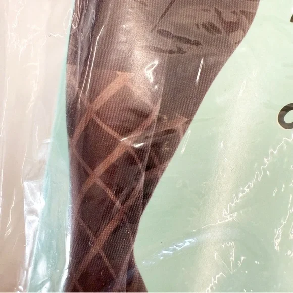 NWT Love Your Assets Black Flipside Diamond Shaping Tights, Size 2 (M) - Picture 5 of 6